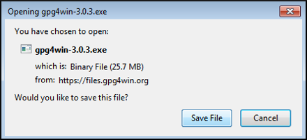 gpg4win site bestand opslaan